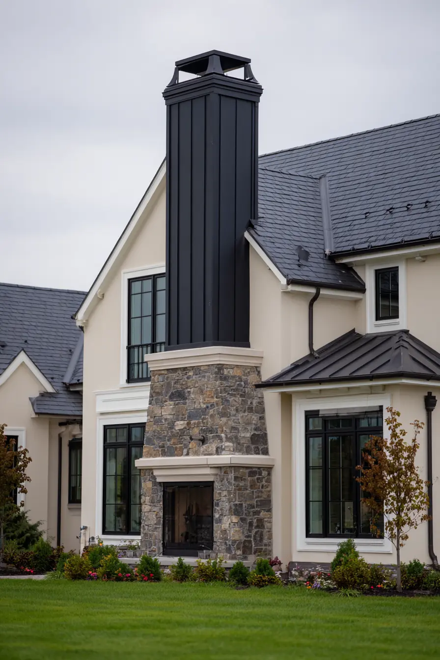 Stone Beauty with a Black Painted Chimney