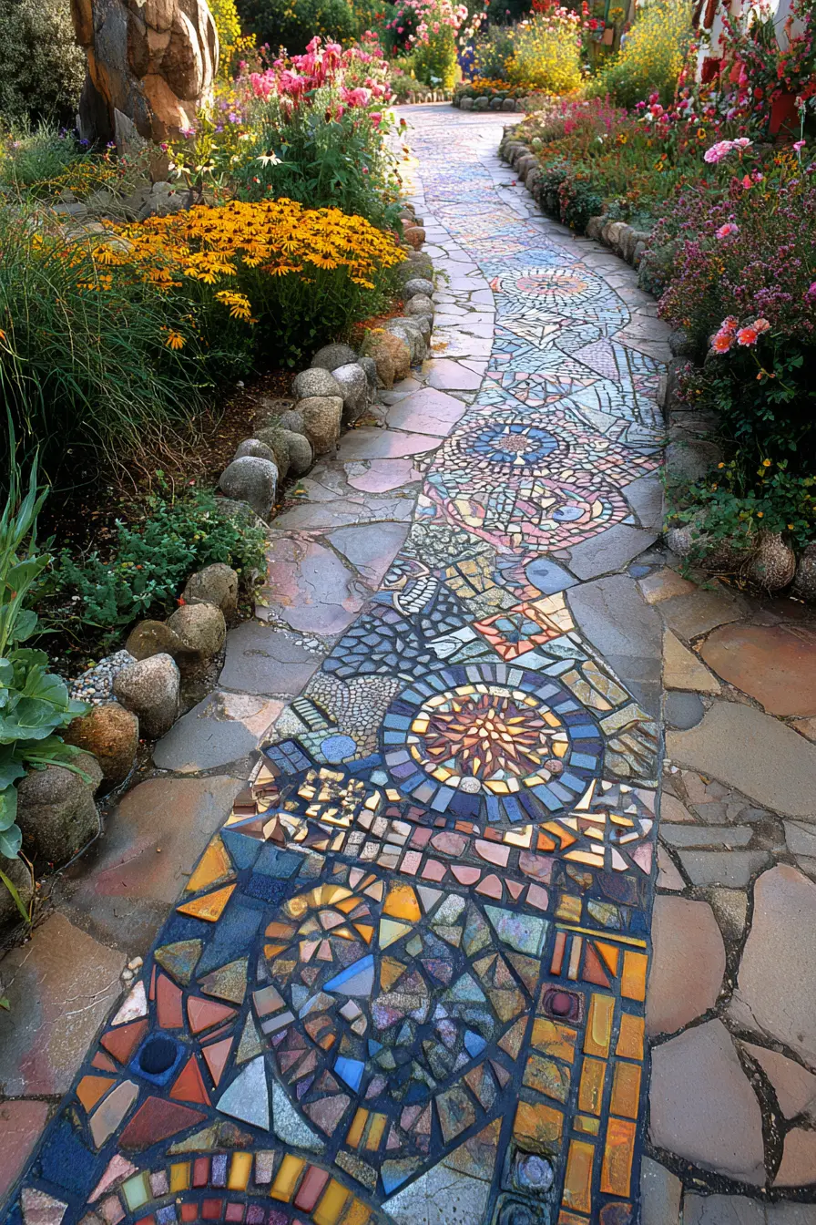Mosaic Pathway with Artistic Charm