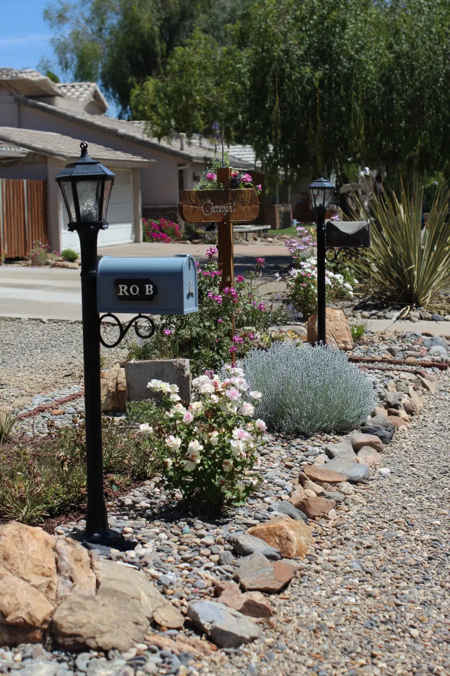 Desert-Inspired Mailbox with Rustic Touch