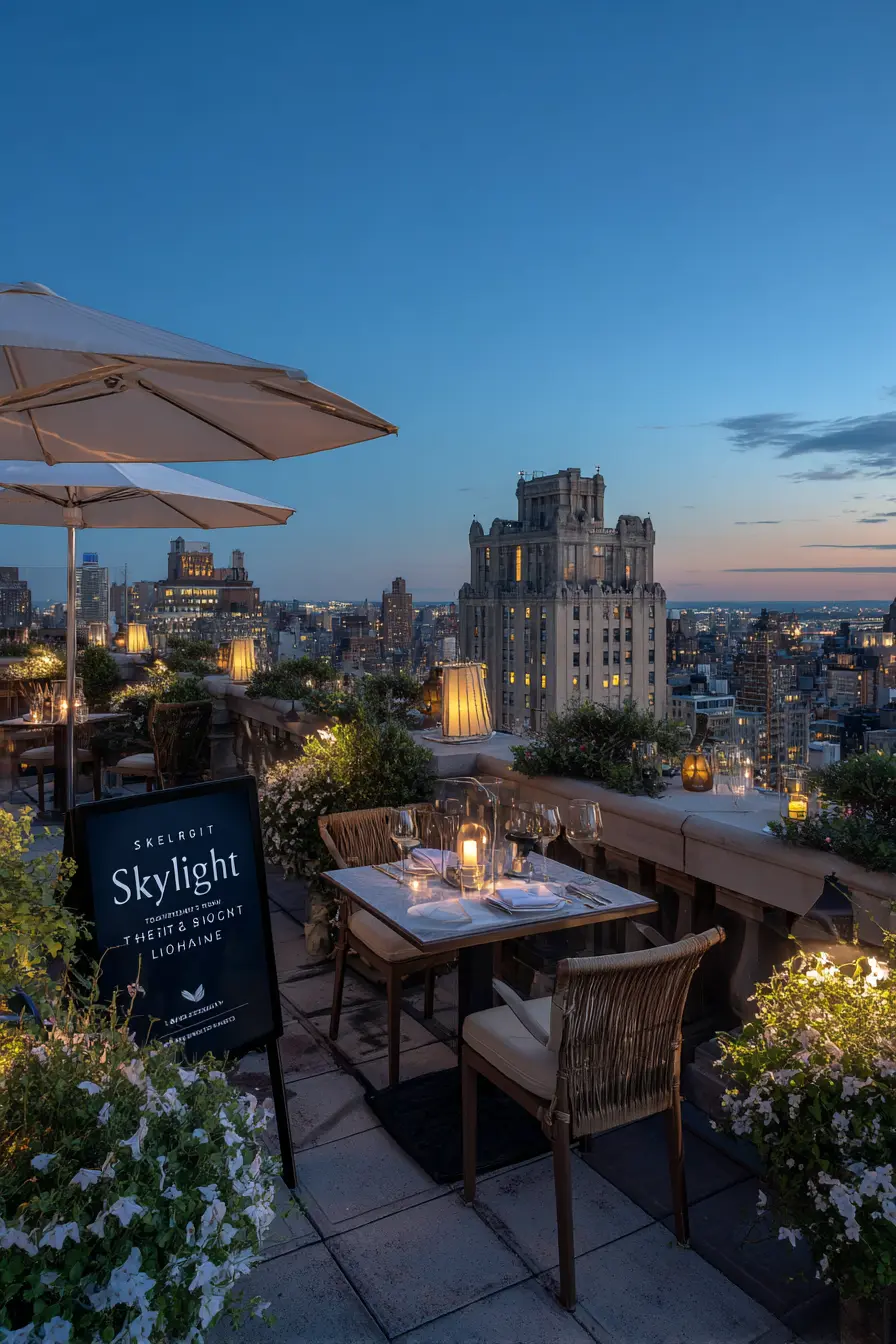Rooftop Patio with Elegant City Views