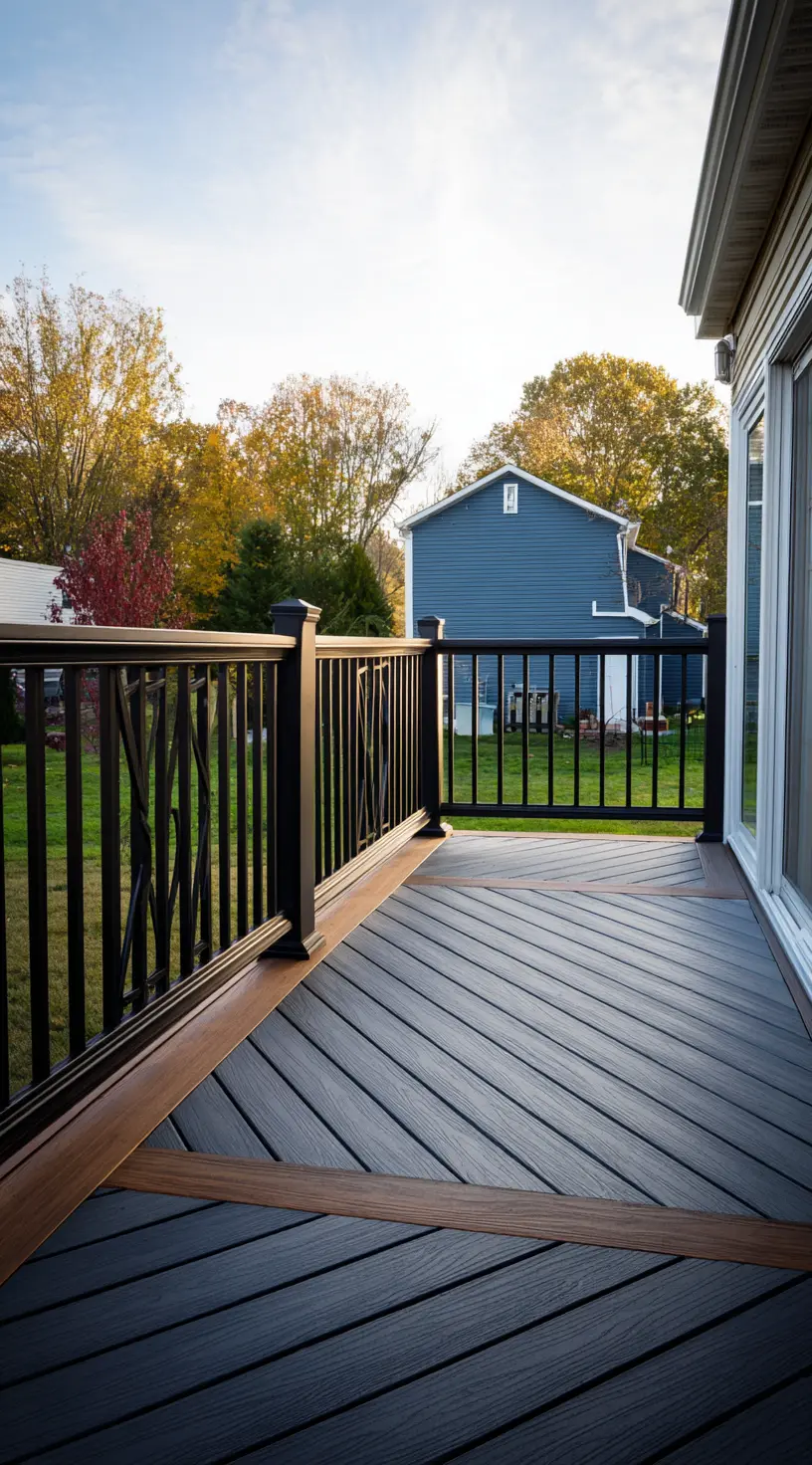 Modern Deck Skirting with Contrasting Tones