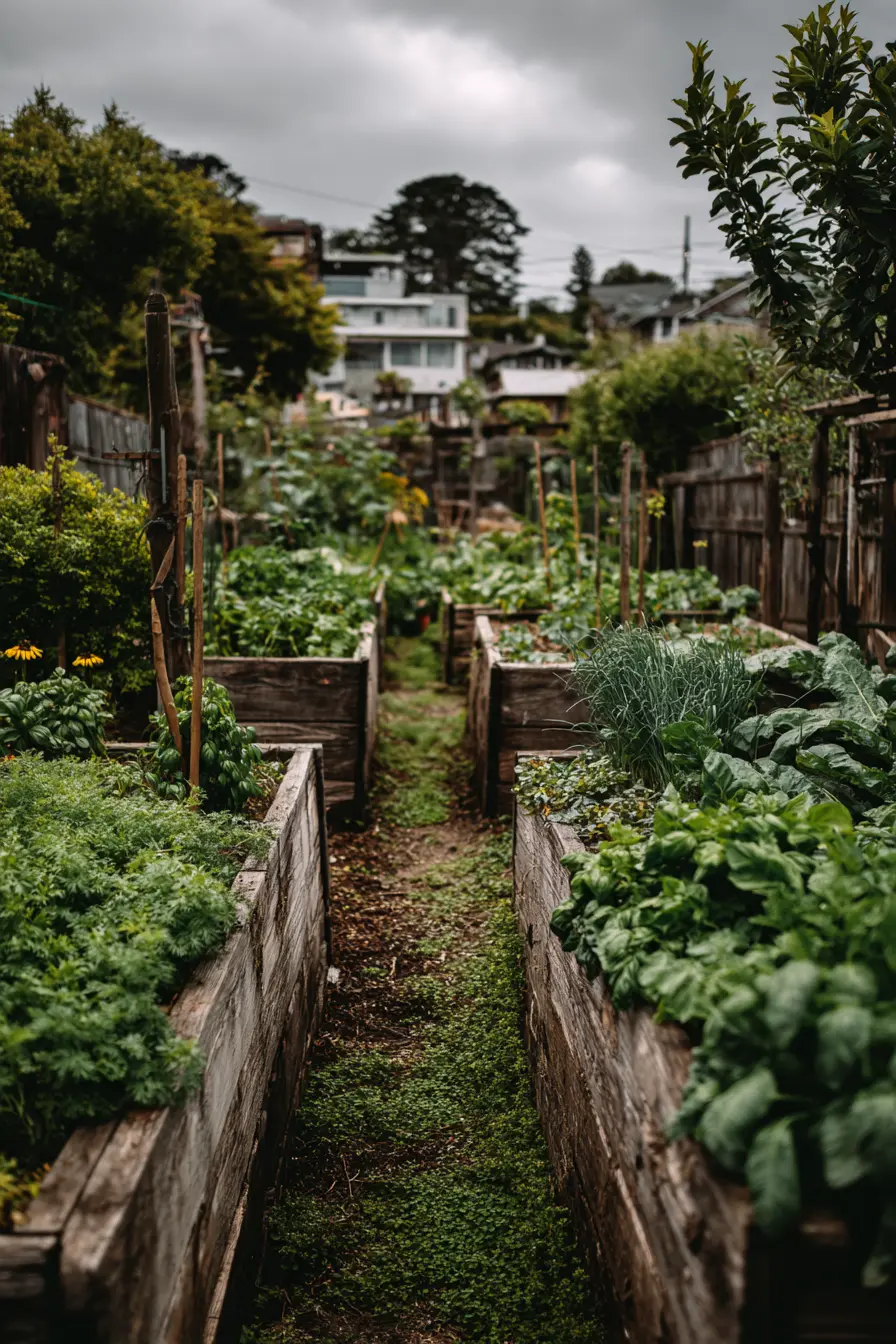 Rustic Wooden Borders for Raised Beds