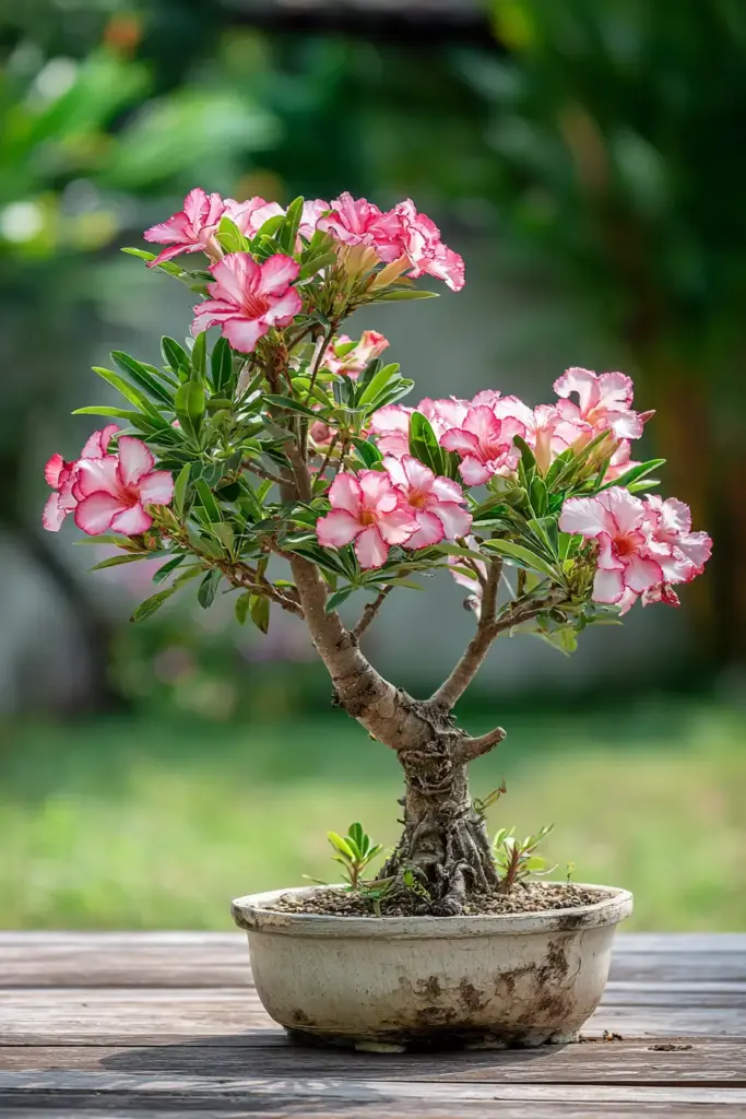 Adenium Obesum (Desert Rose): Sculptural Beauty in Sun-Baked Containers
