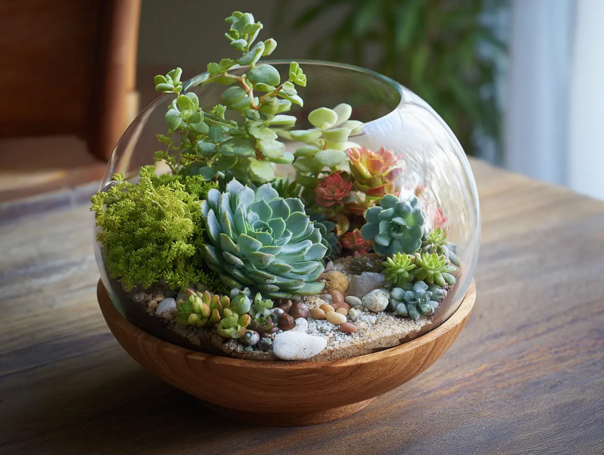 Create Succulent Terrariums Using Glass Containers