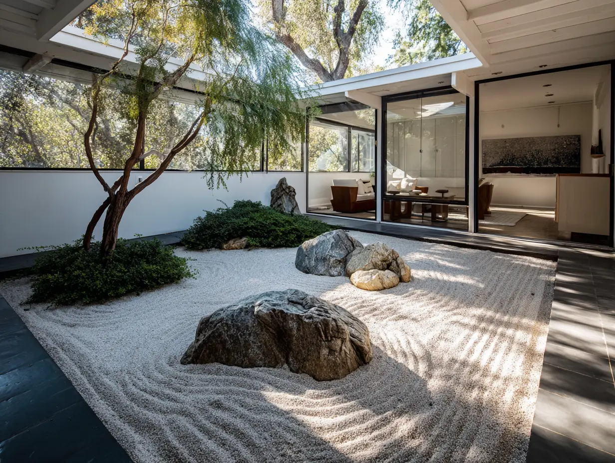 Create a Zen Garden Vibe With Sand and Stones for Simplicity
