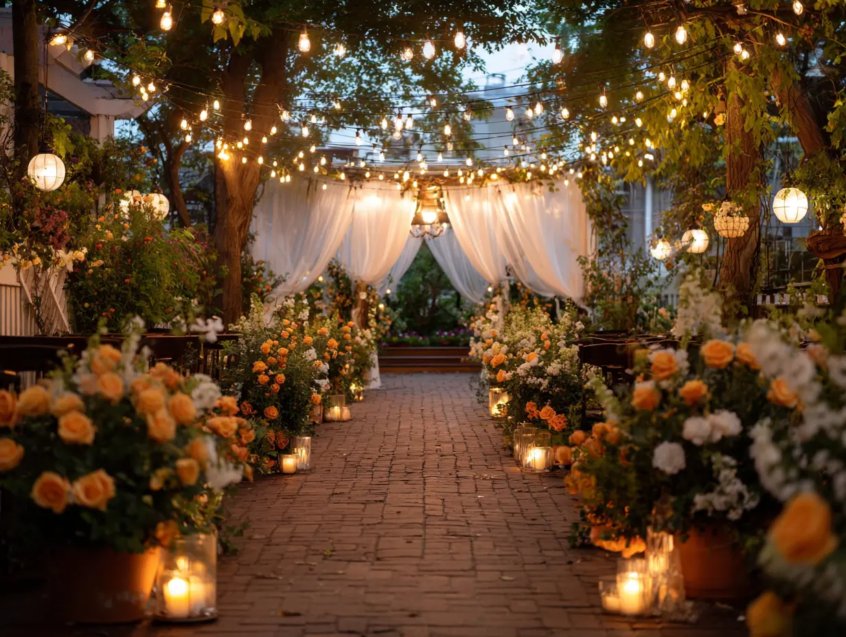 Hang Fairy Lights Overhead For A Magical Starlit Effect