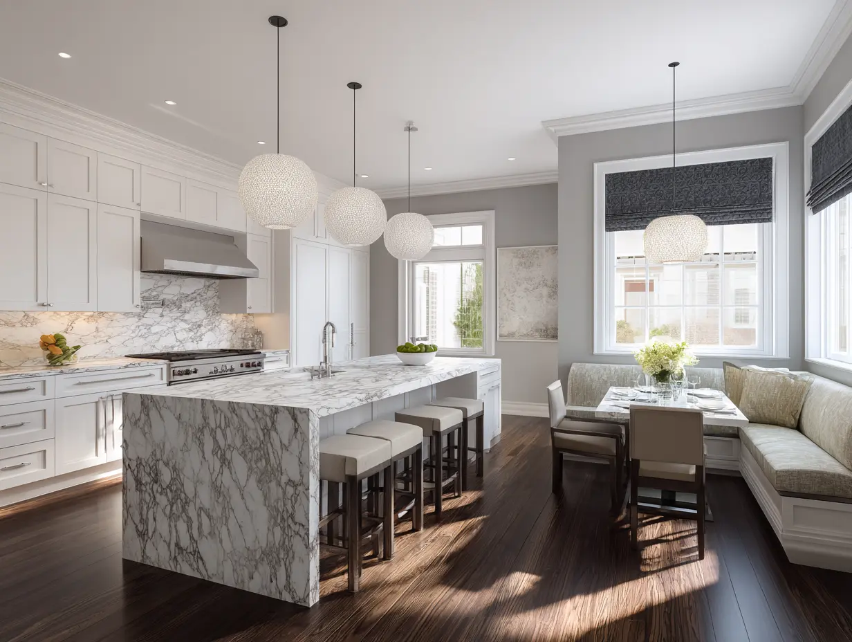 Install a Multi-Tiered Island With Different Heights for Cooking and Dining
