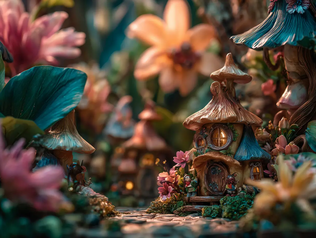 Place Fairy Homes in an Enchanted Forest Setup