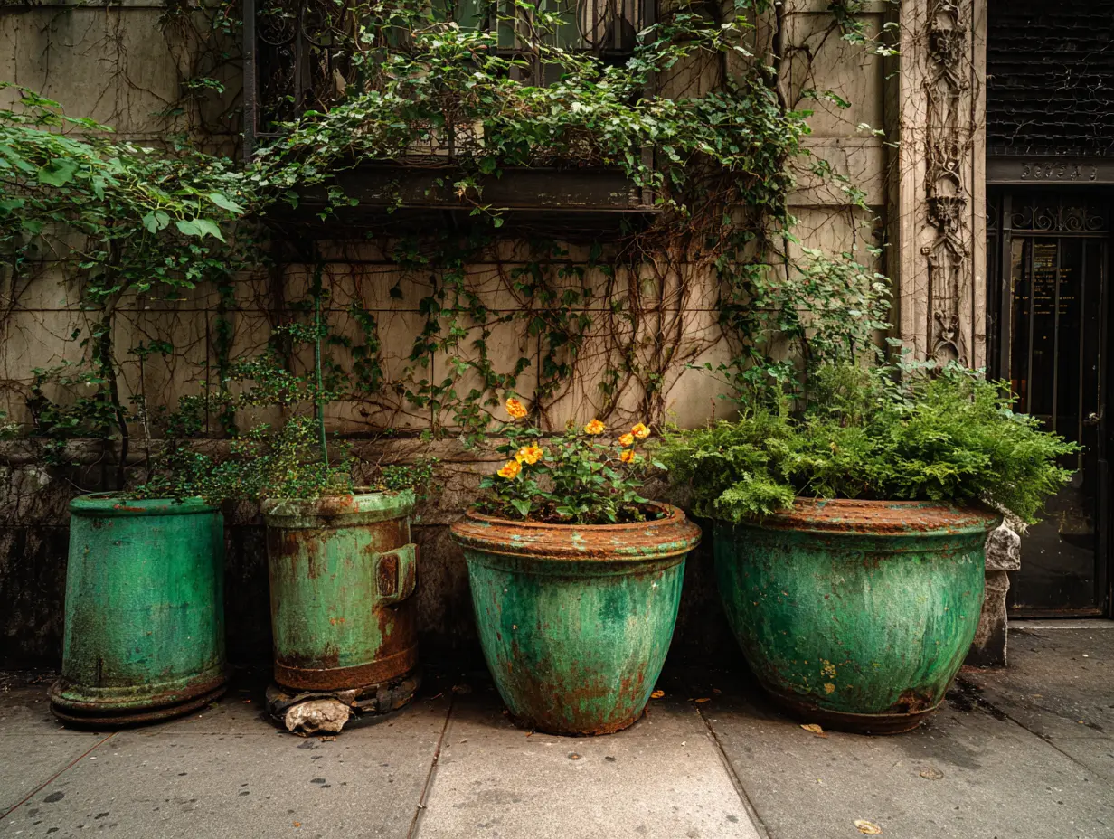 Repurpose Abandoned Public Planters With Flower or Climbing Vines