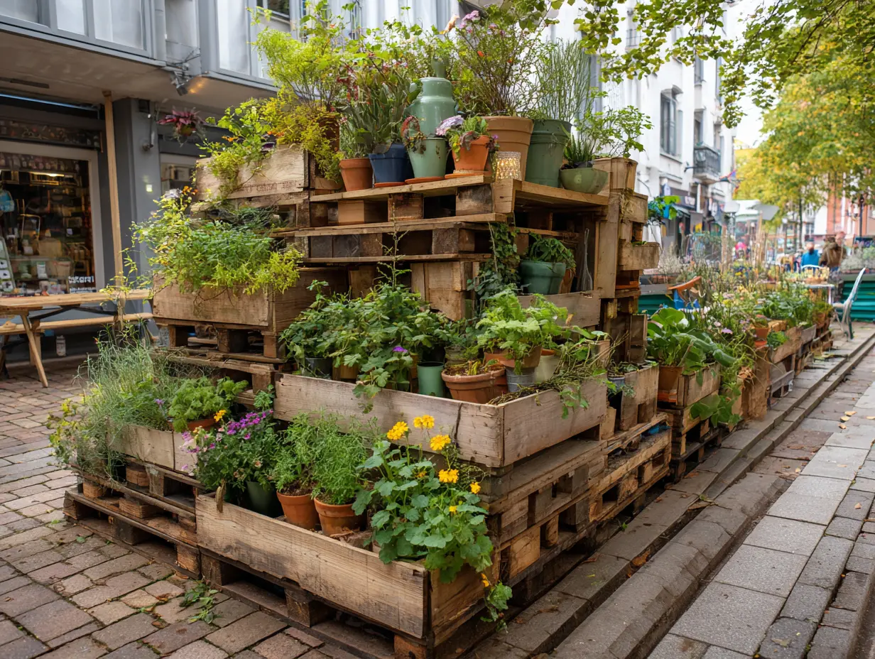 Segment Pallets Into Sections to Grow Different Herbs