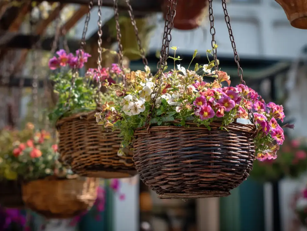 Choose Traditional Classic Wire or Wicker Baskets With Strong Chains