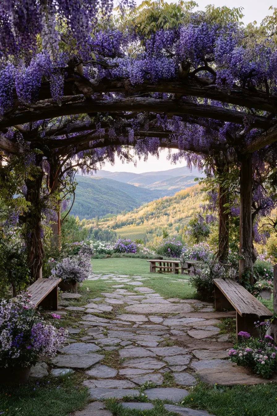 Wisteria as Privacy Screens