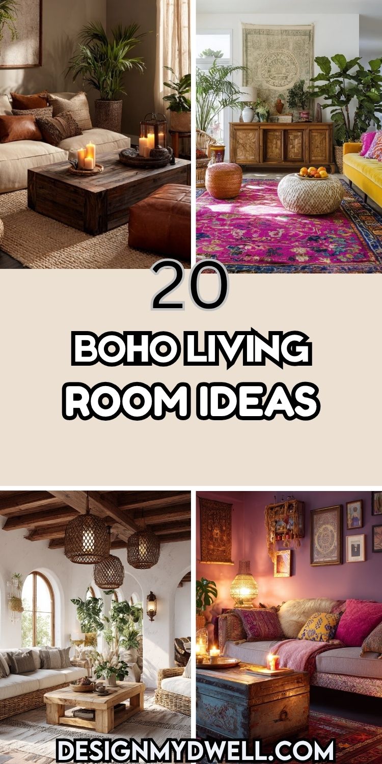20 Boho Living Room Ideas for a Relaxed and Creative Space