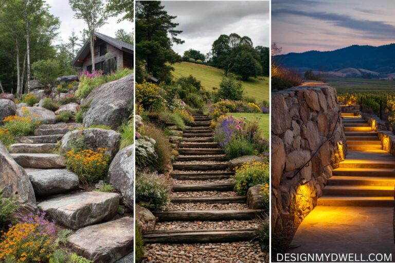 20+ Creative Hillside Steps Ideas for Your Garden