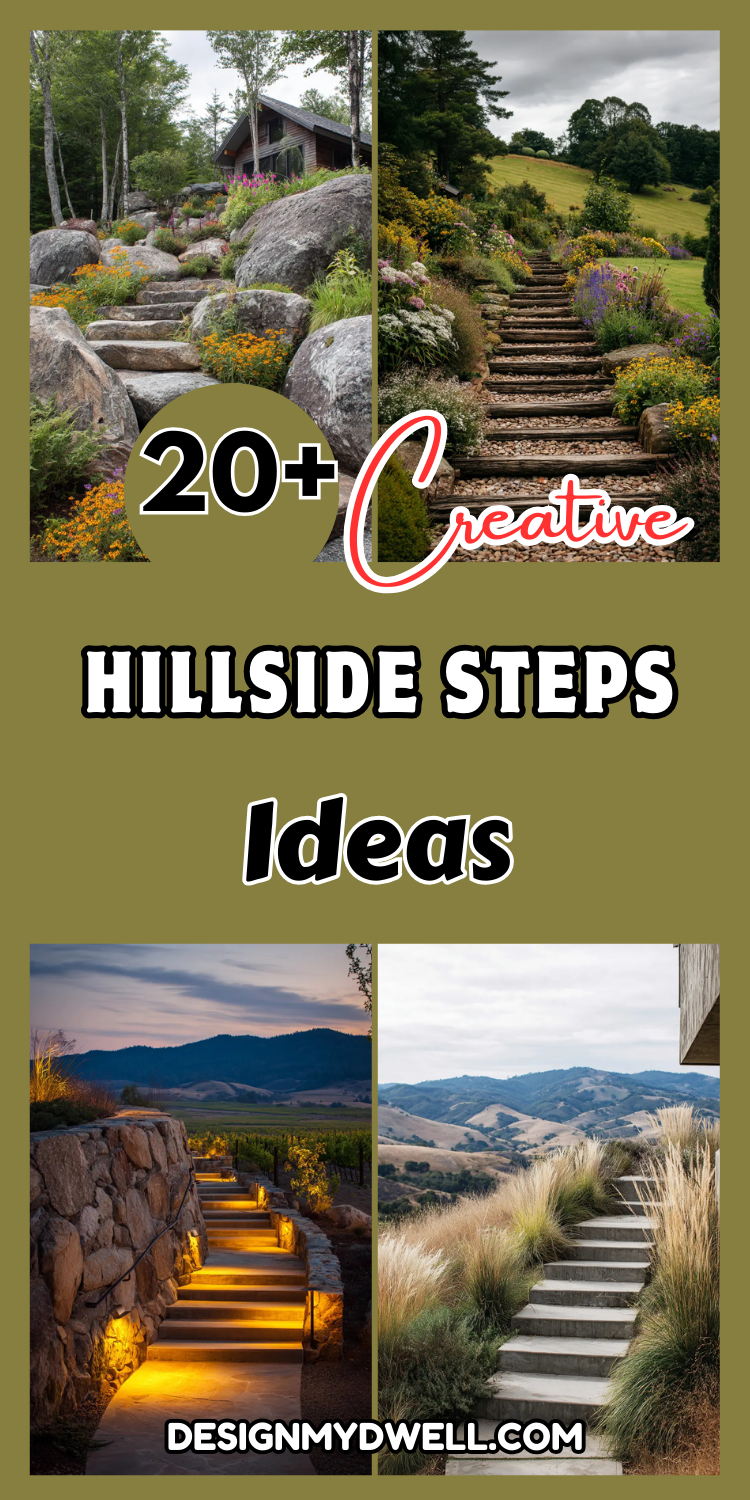 20+ Creative Hillside Steps Ideas for Your Garden