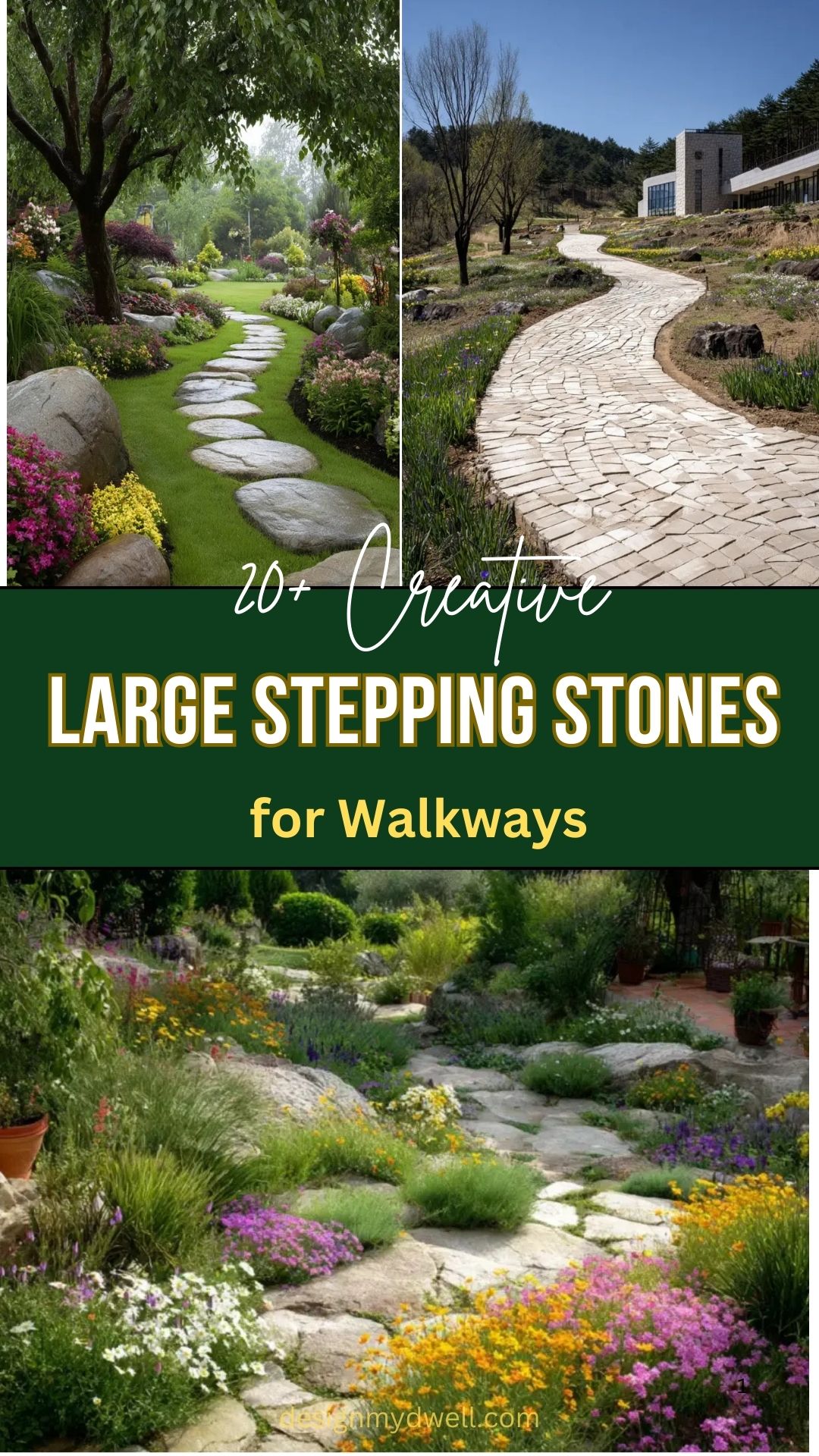 20+ Creative Large Stepping Stones for Walkways
