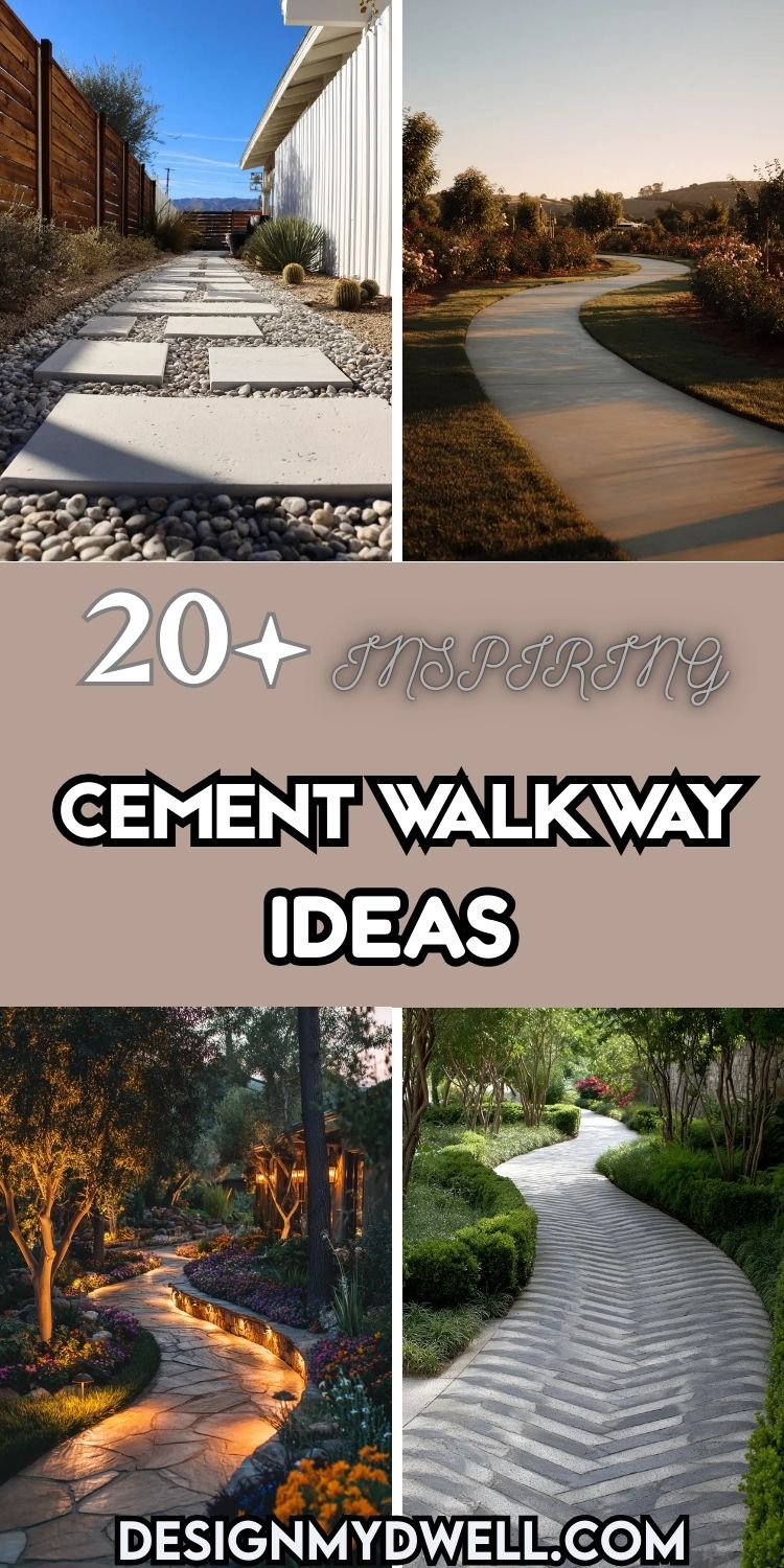20+ Inspiring Cement Walkway Ideas for Your Home