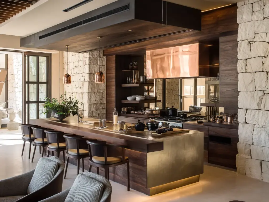 Layer Different Textures With Wood, Metal and Stone for Visual Interest