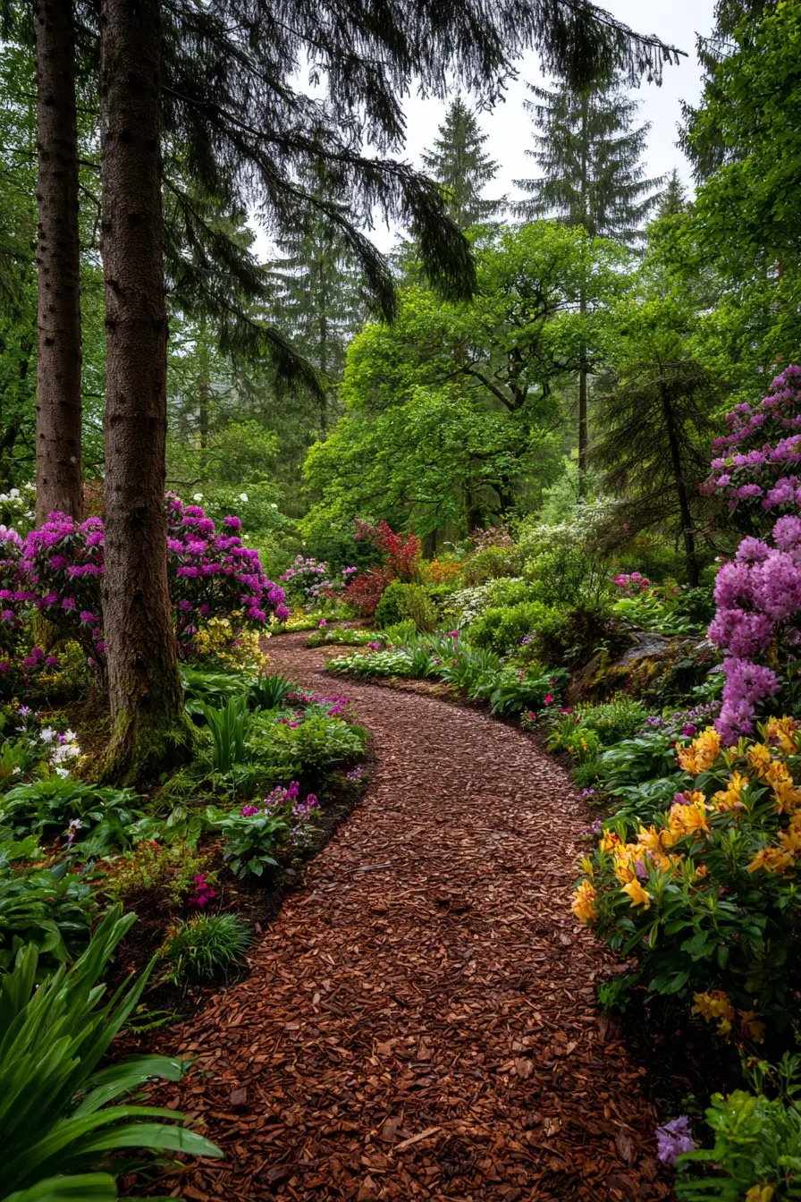 Mulch Pathway for a Natural Garden Look