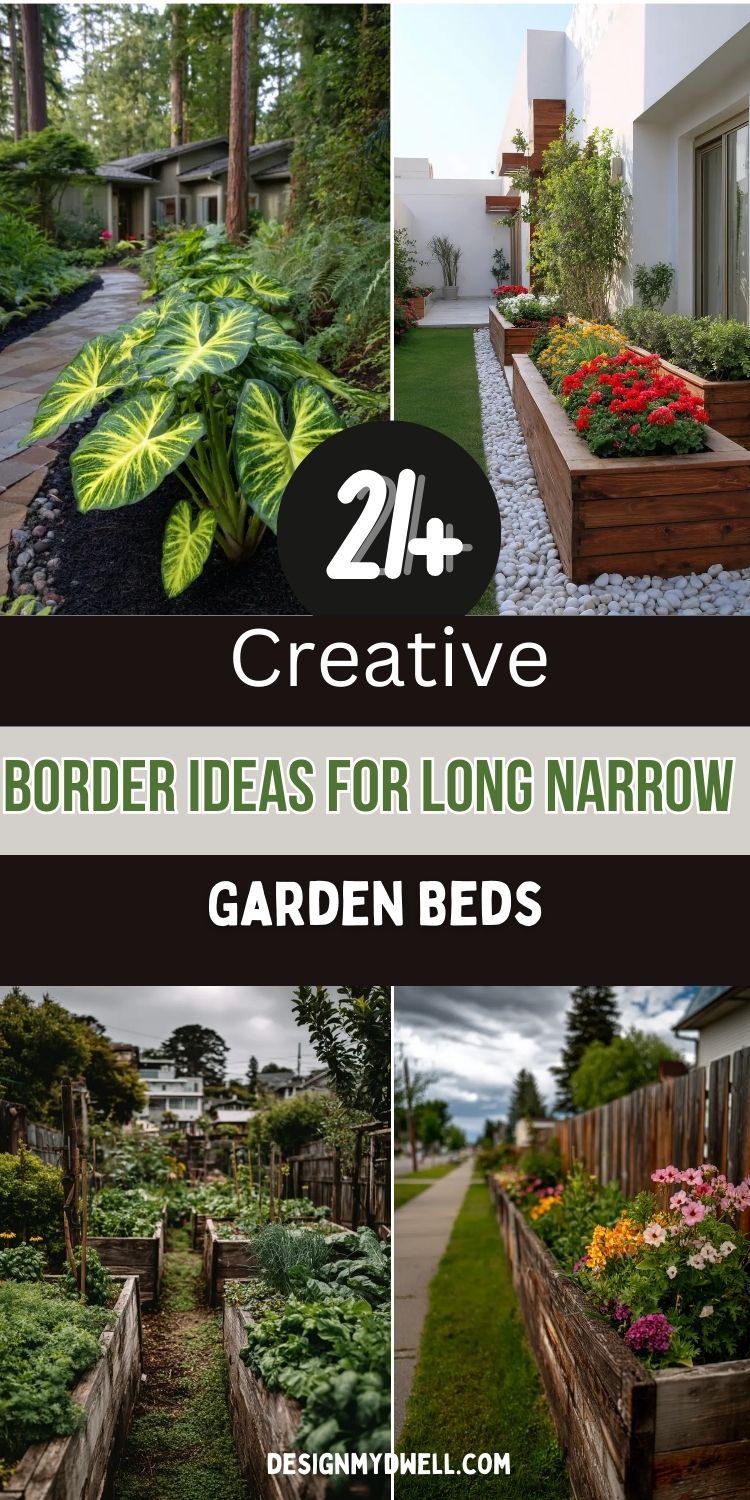 21+ Creative Border Ideas for Long Narrow Garden Beds