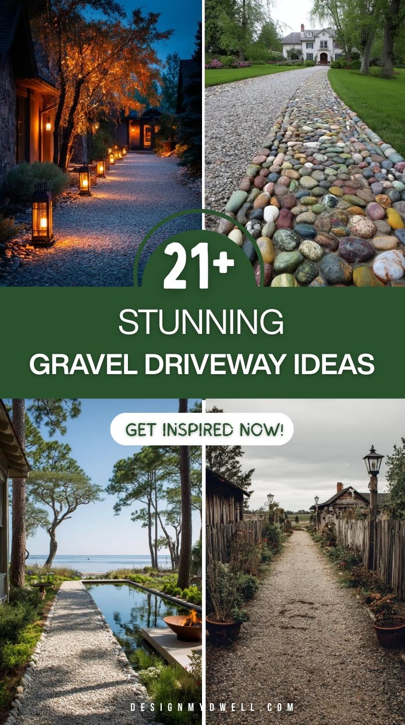 21+ Stunning Gravel Driveway Ideas with Pictures