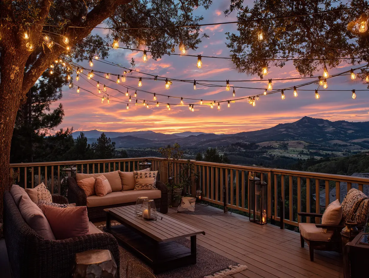 Decorate Your Terrace With String Lights for a Beautiful View
