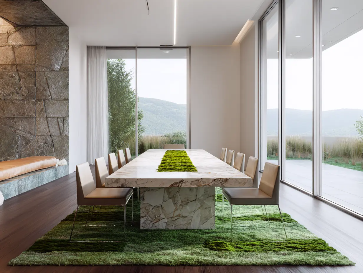 Use a Strip of Moss as a Table Runner