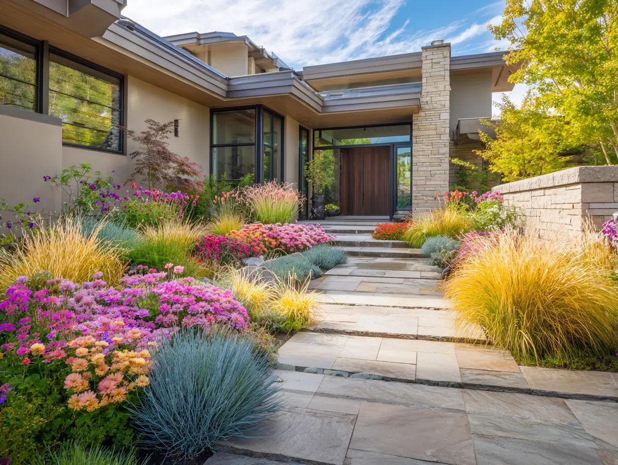Combine Ornamental Grasses With Flowers to Create a Textural Contrast Garden