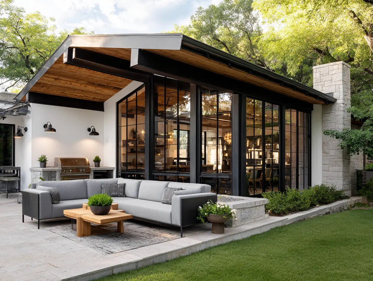 Cover the Patio With an Extended Roofline