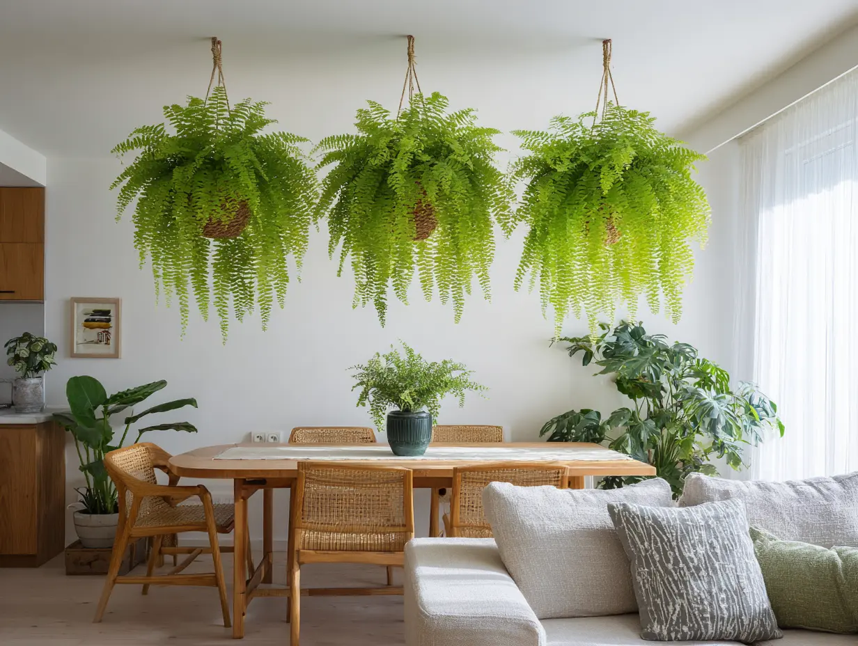 Hang Japanese Moss Plants From the Ceilings