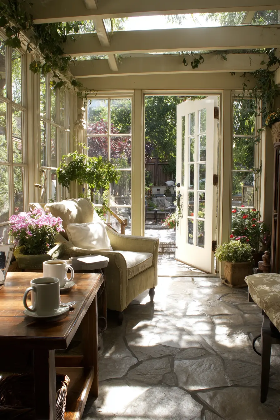 Charming French Door with Garden Connection
