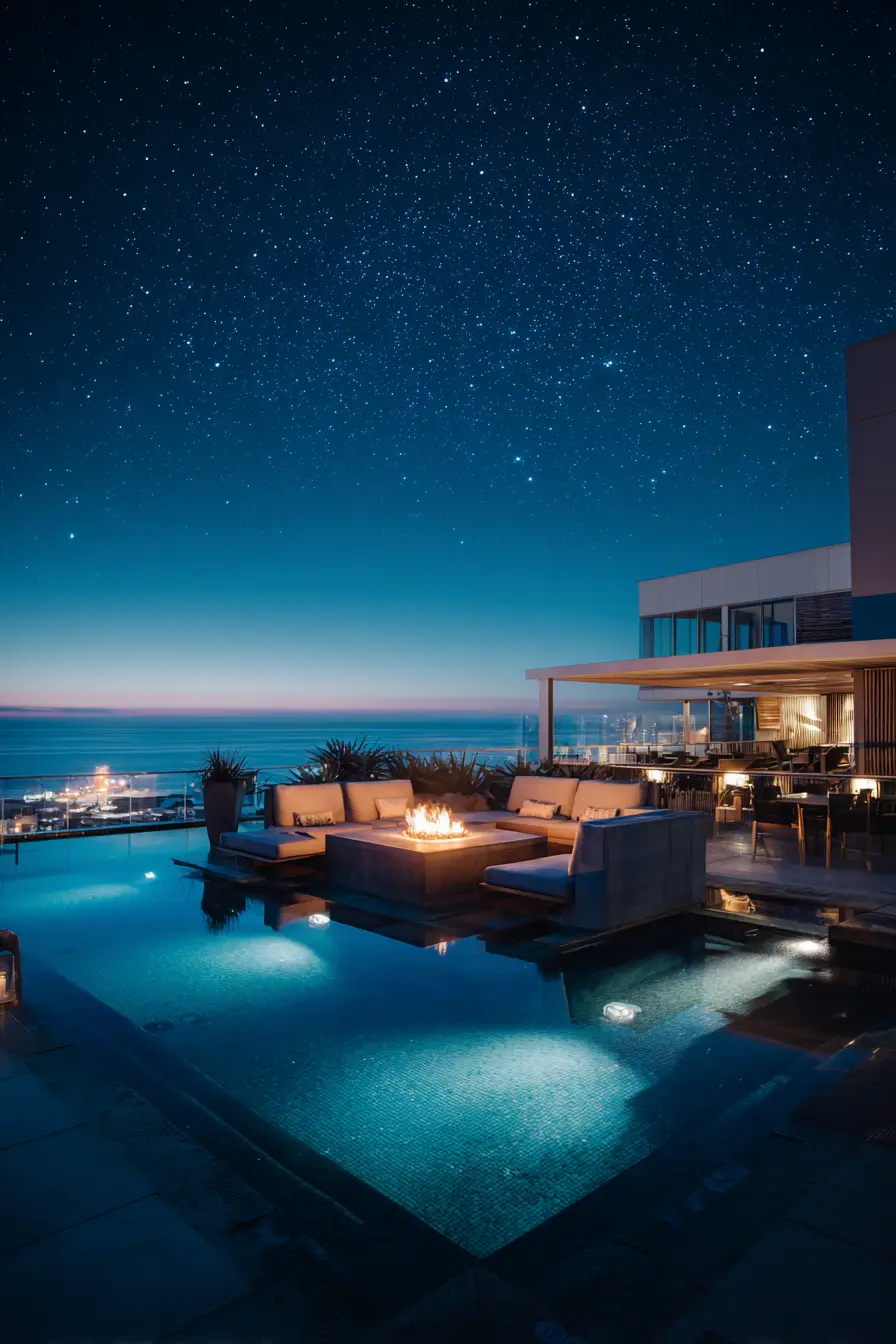 A Small Pool with Resort Luxury Under the Stars