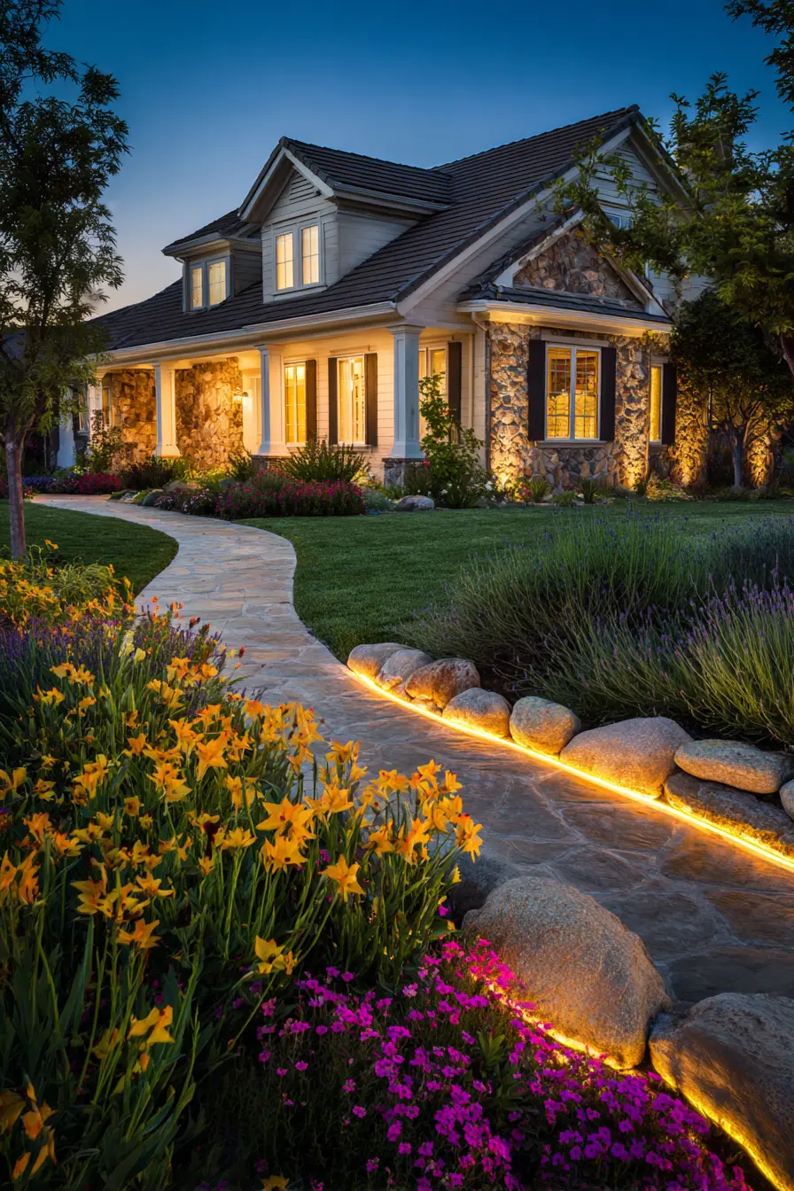 Glowing Garden Path for Evening Charm