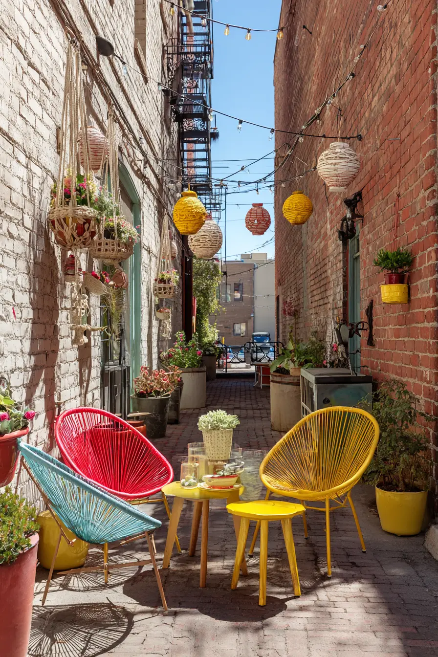 Charming Brick Paver Alleyway Setup
