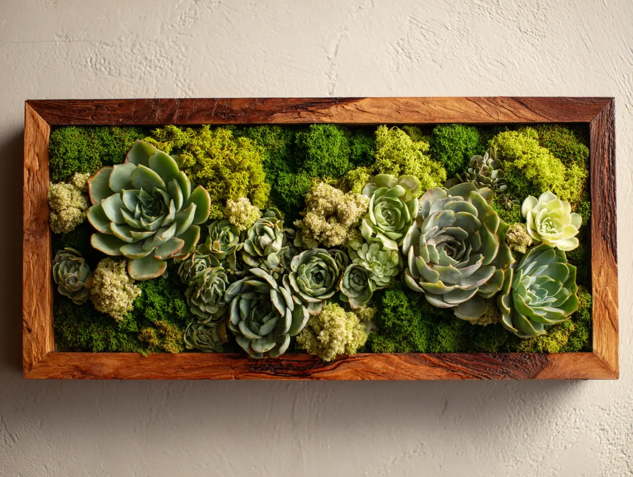 Design a Succulent Wall Art Piece Using a Wooden Frame