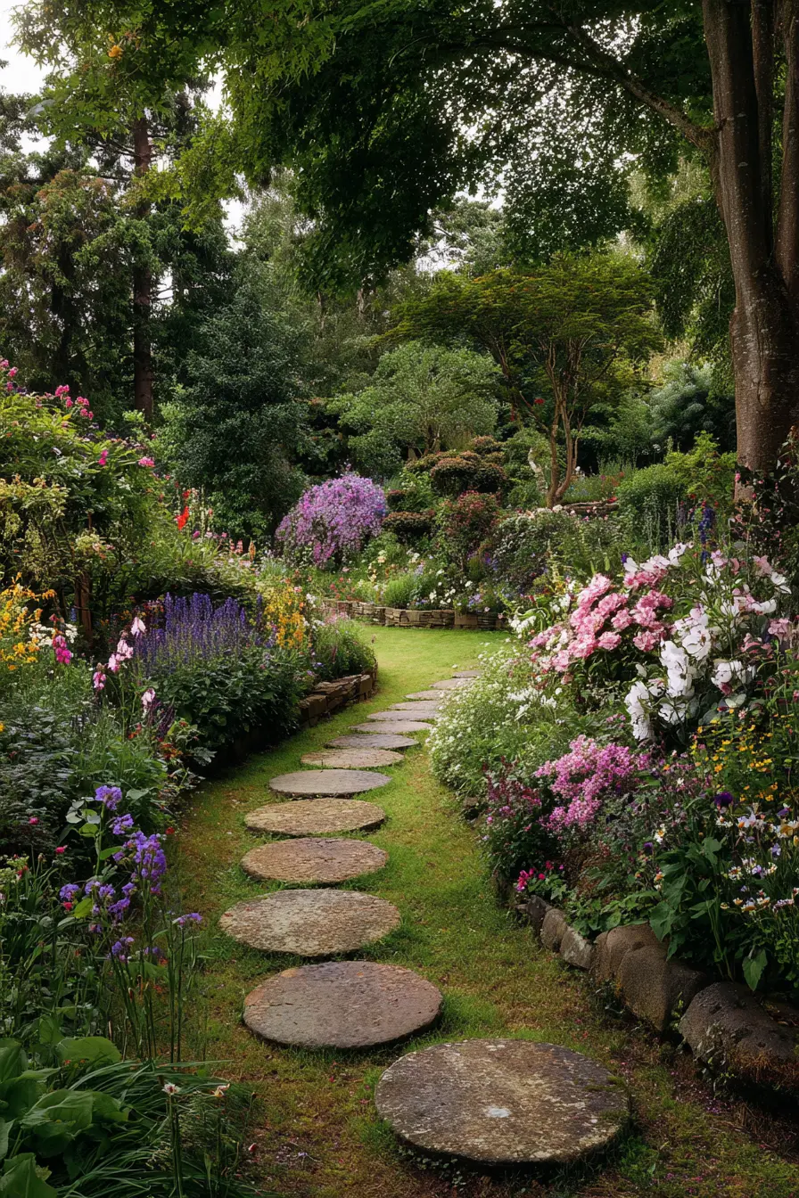 Whimsical Circular Stepping Stones