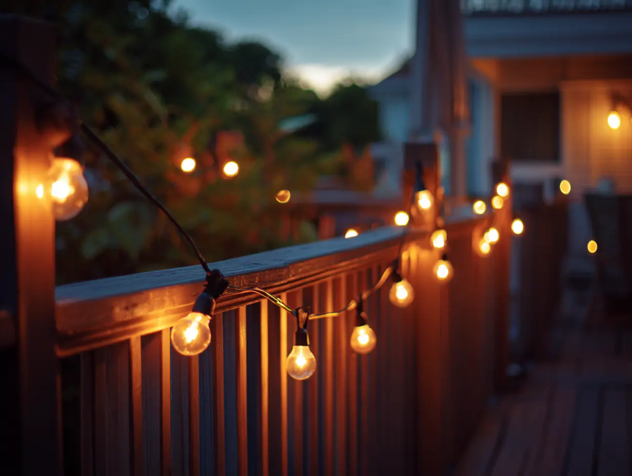Wrap String Lights Around Deck Railings for Enhanced Ambience and Safety