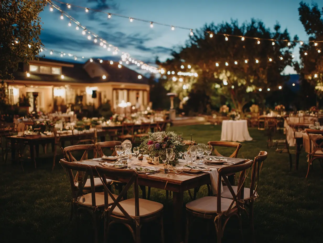 Use Soft White or Pastel String Lights for Bridal Shower Decor
