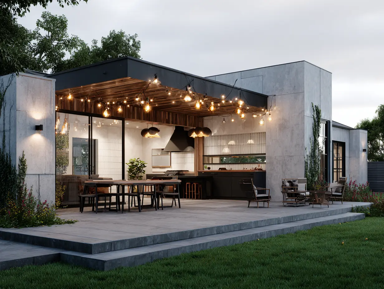 Create a Canopy of String Lights in the Backyard for a Festive Vibe