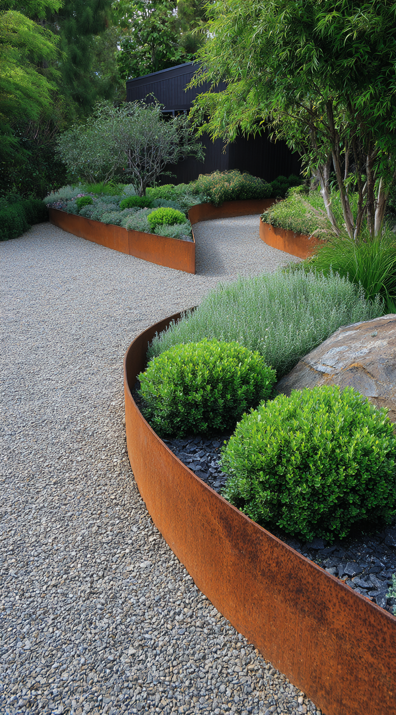 A Modern Garden Shaped with Gravel