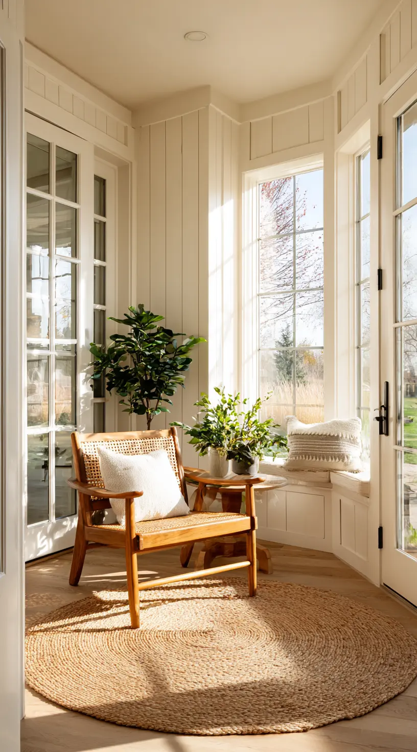 Serene Sunroom with Natural Simplicity