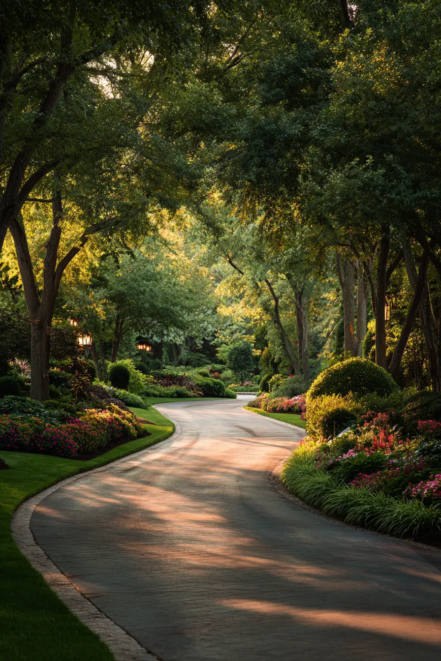 Shared Driveway with Garden Pathway Elegance