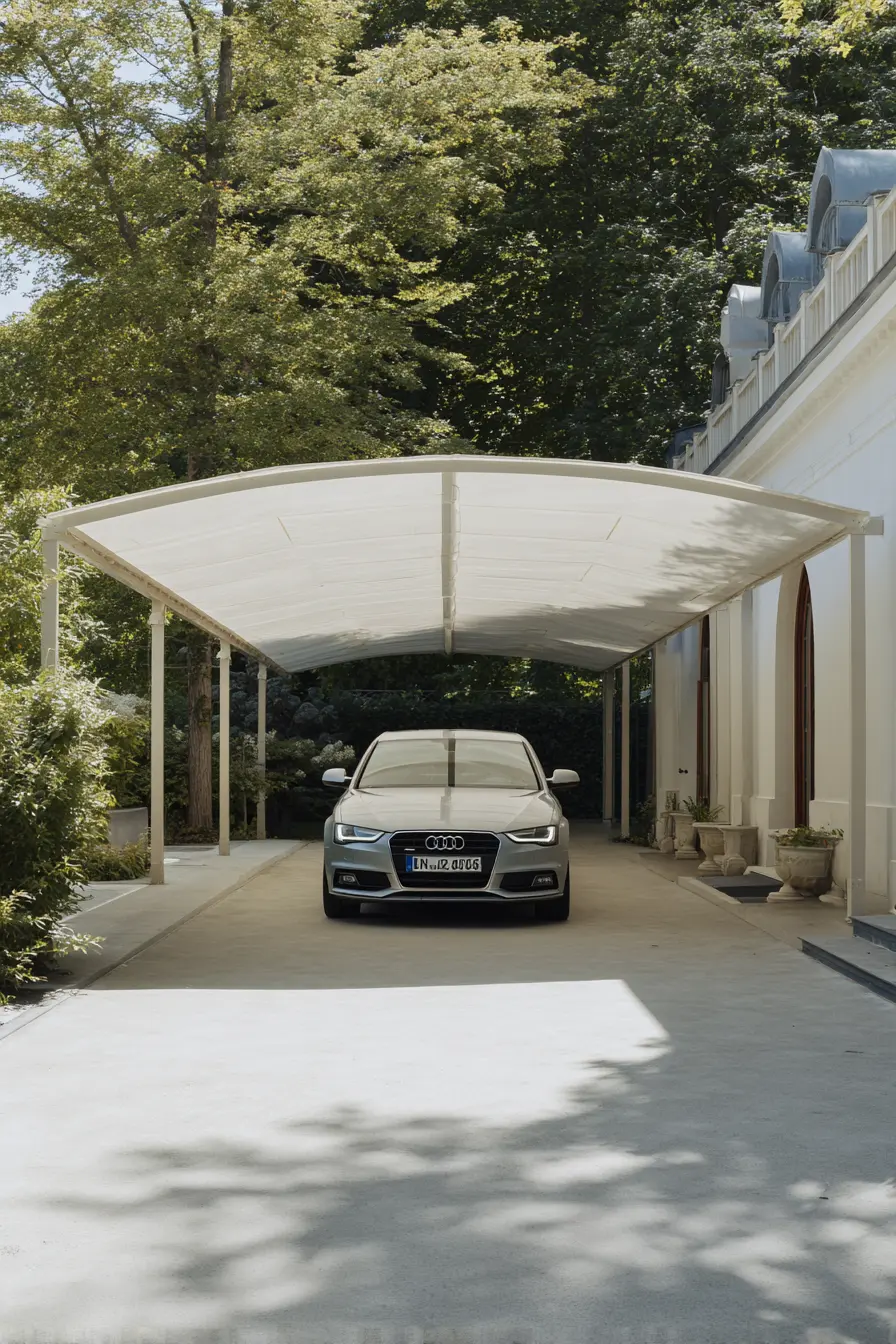 Elegant Arched Canopy for Driveway Shade