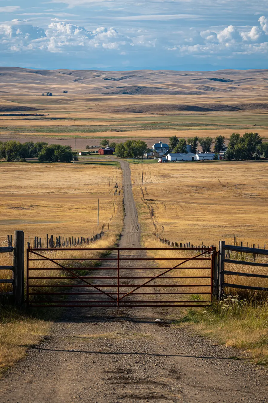 Simple Farm Gate for a Rustic Driveway Barrier