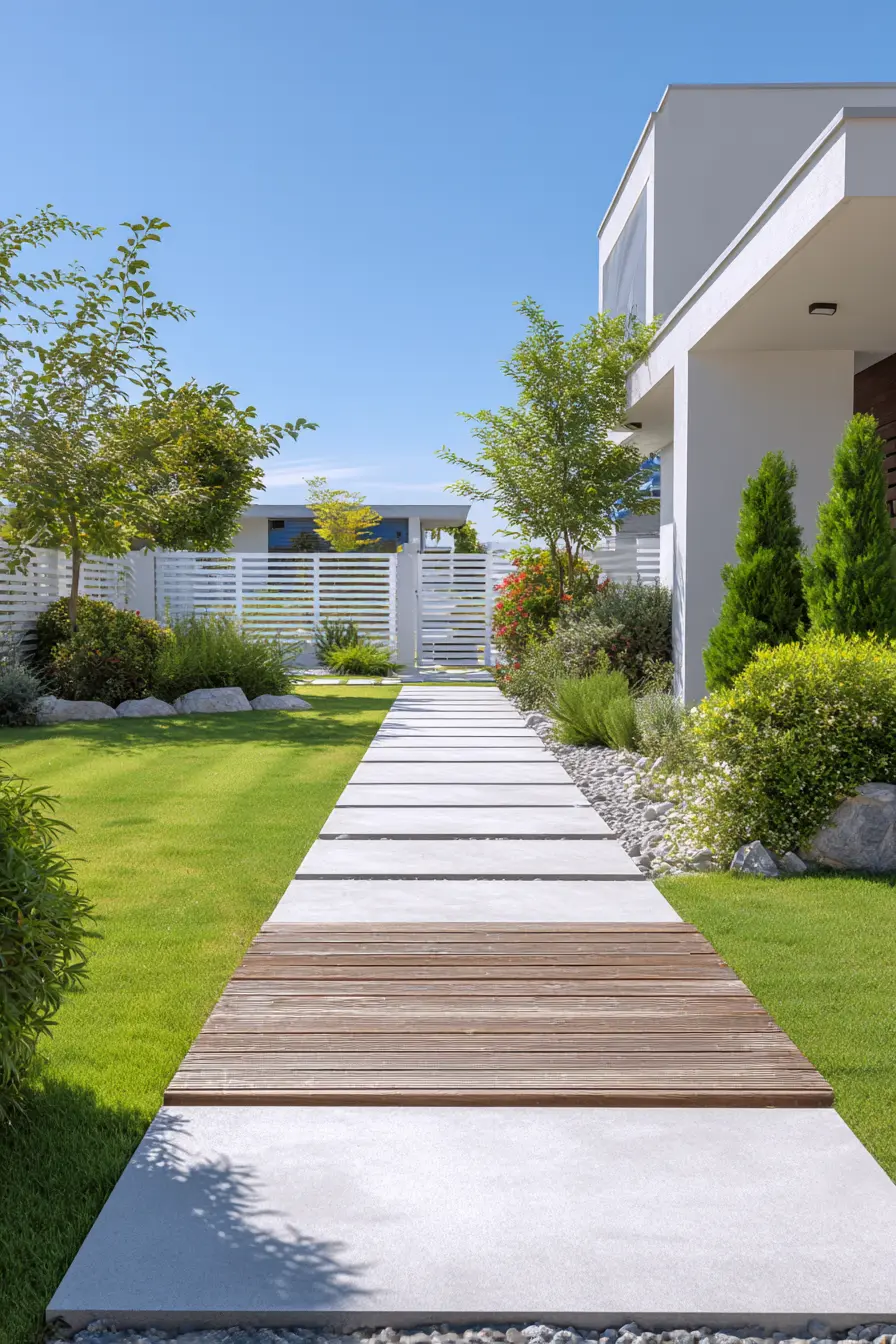 Sleek Deck Walkway with Modern Charm