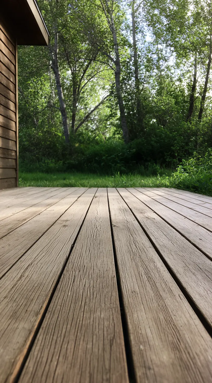 Natural Wood Deck with Simple Skirting Potential
