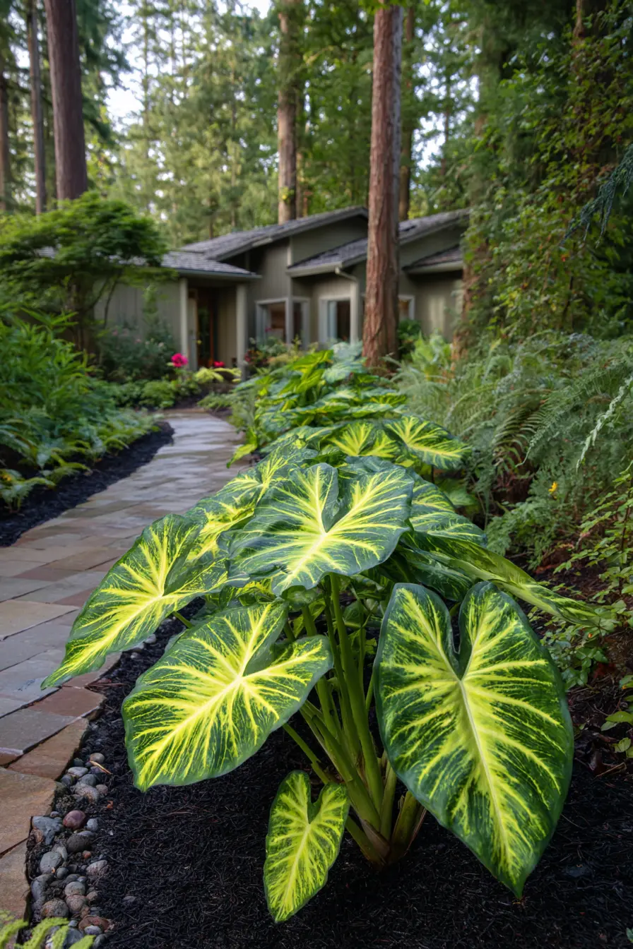 Tropical Leaf Borders for a Lush Pathway