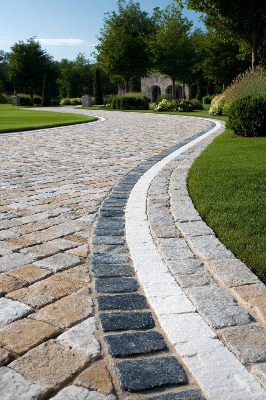 Elegant Cobblestone Block Paving Driveway