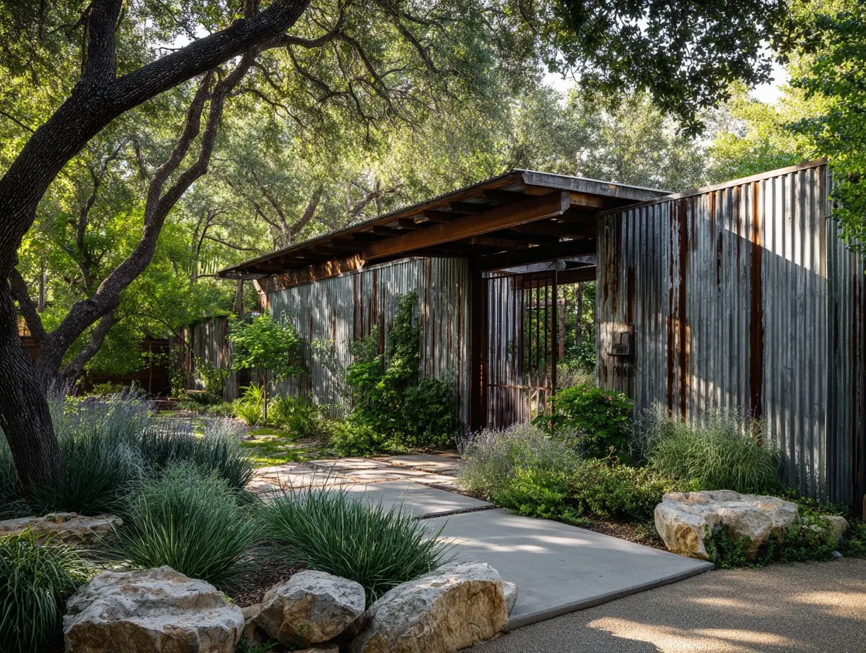 Combine Corrugated Metal Panels With Wooden Frames for a Modern Look