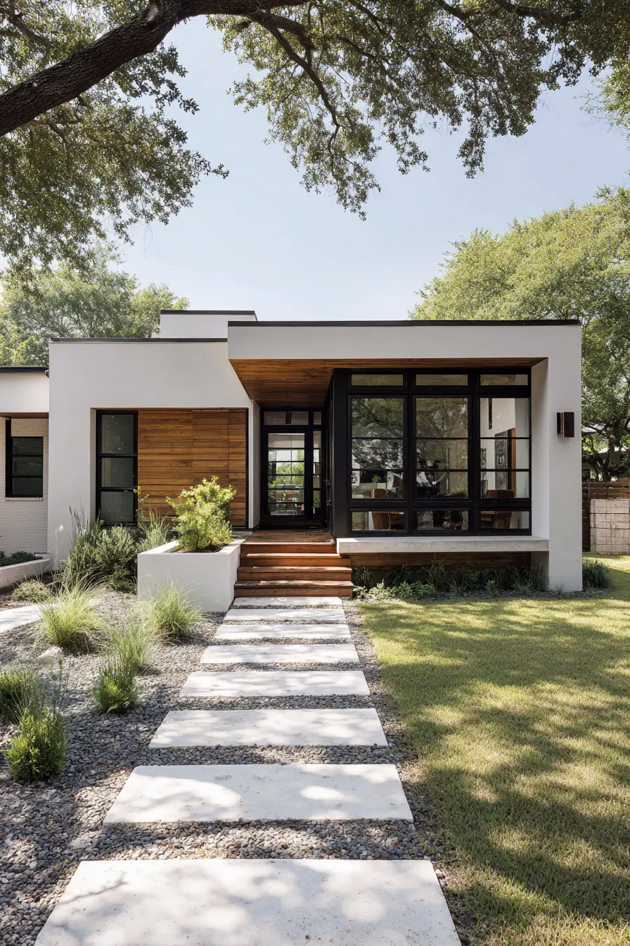 Sleek White with Bold Black Contrast